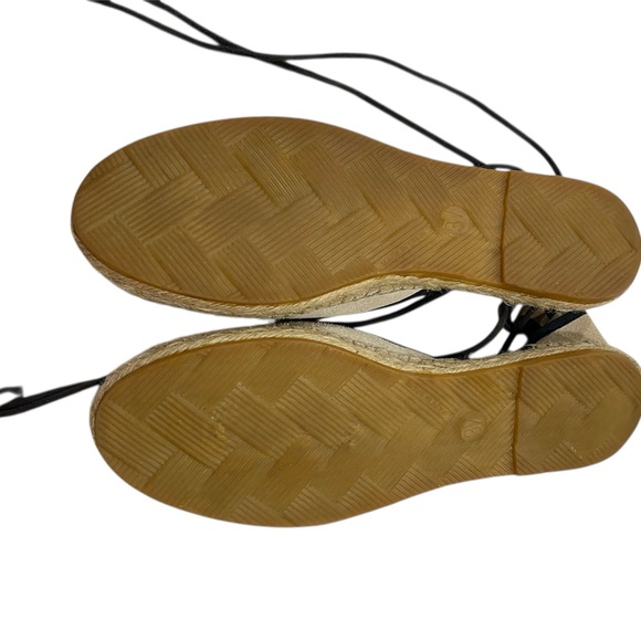 Free People Womans Tan Saude Marina Espadrille Lace-Up Flats with Wrap Laces 6.5 - Picture 6 of 6